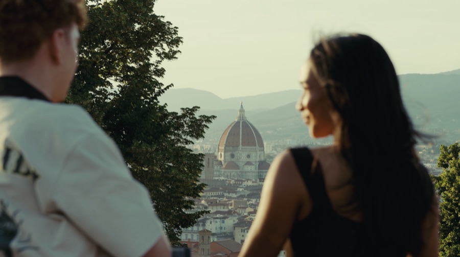 Reuben and Okta overlooking Florence